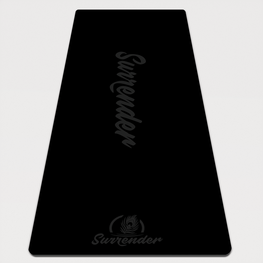 Surrender Black Yoga Mat